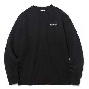 (MG1807CR06) BROKEN SKATEBOARD DRAWING CREWNECK BLACK